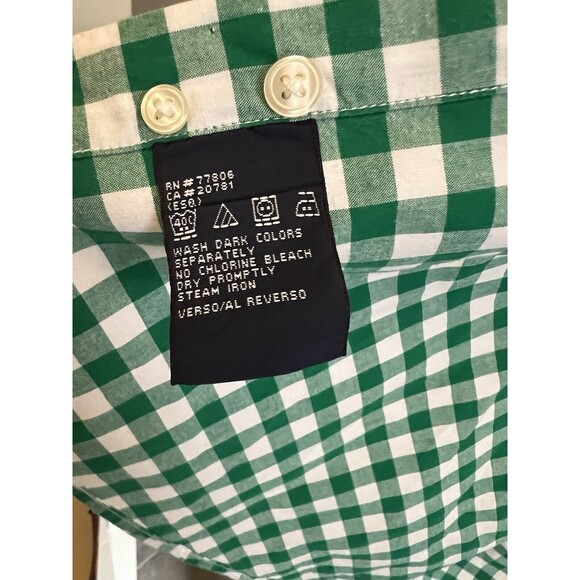 Tommy Hilfiger Mens Green Checked Collar LS Button Up Shirt Sz 2XL - Picture 9 of 12